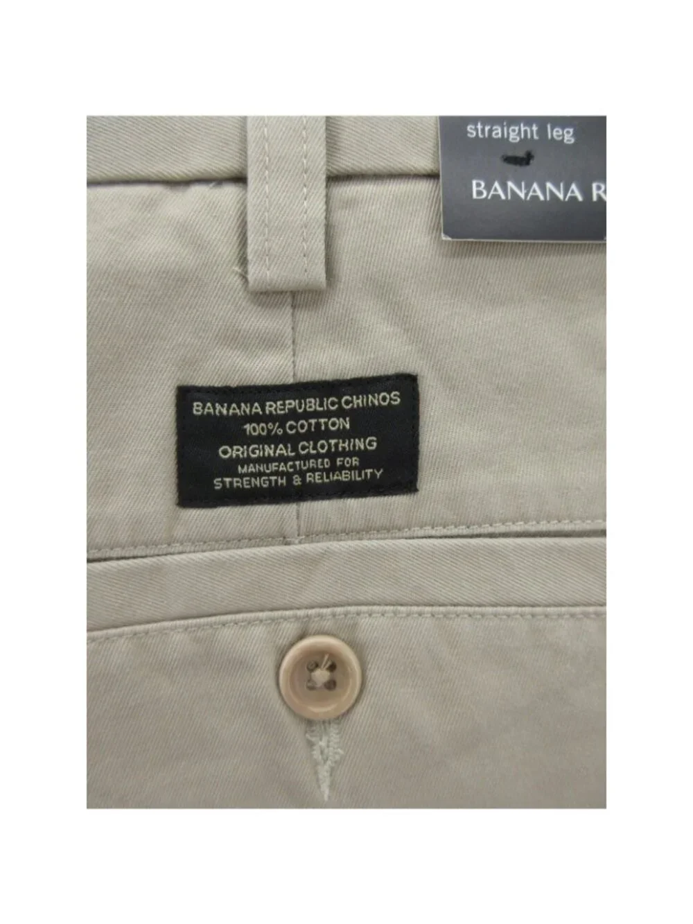 Banana Republic Pants 44X32 Khaki Gavin Chino Straight Loose Y2K NEW